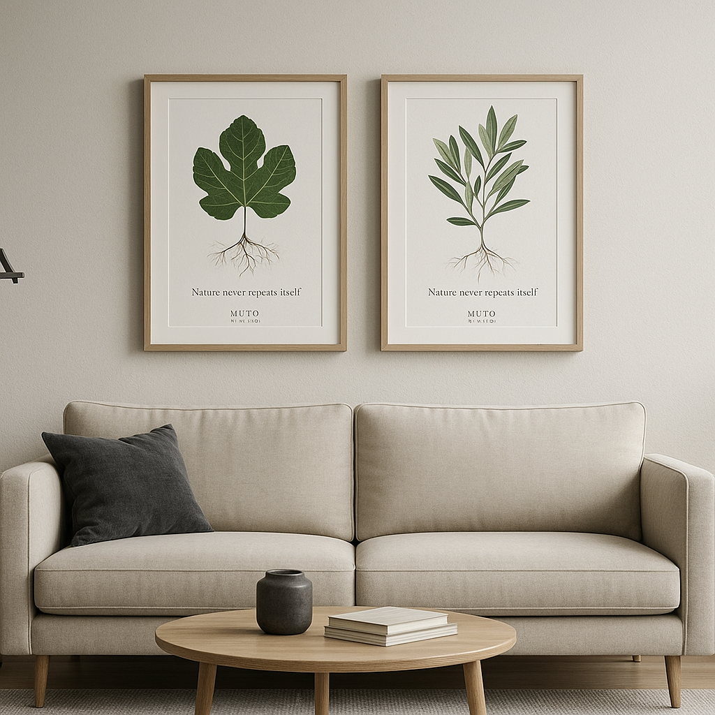 MUTO – Botanical Painting with Olive Leaf and Natural Root – LIMITED EDITION