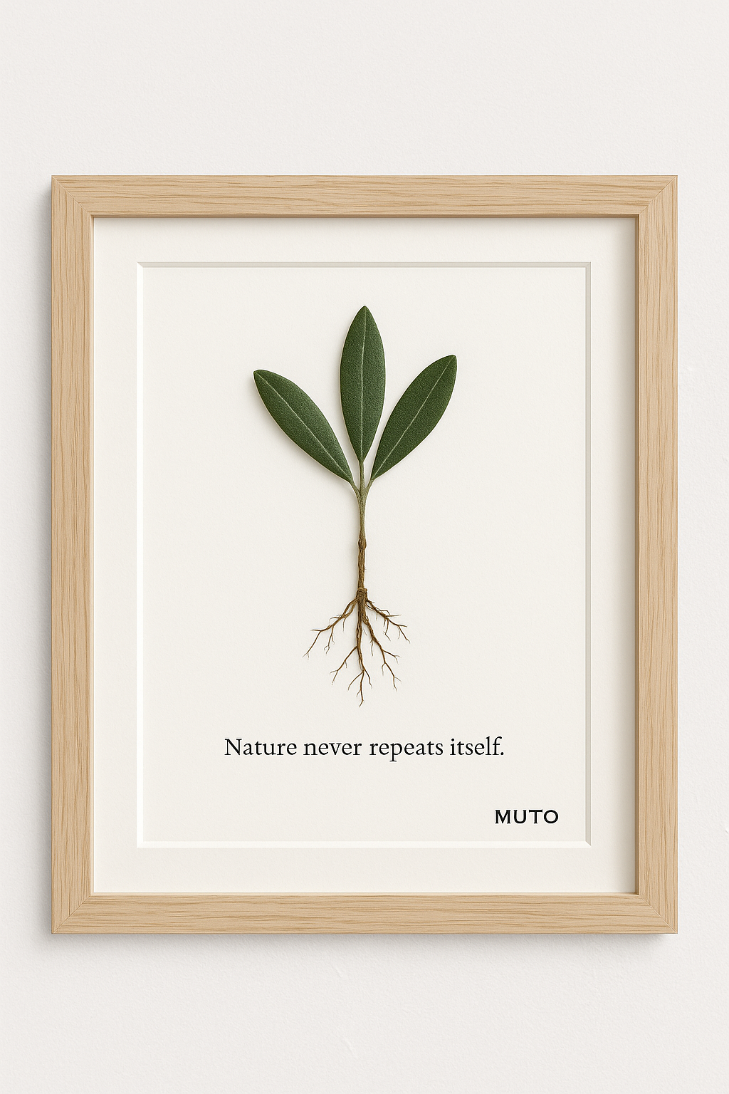 MUTO – Botanical Painting with Olive Leaf and Natural Root – LIMITED EDITION